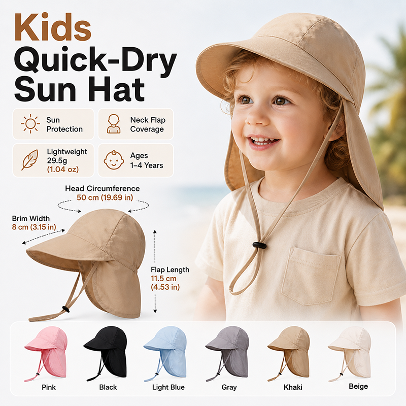 Travel Accessories For Toddlers - Quick Dry Baby Hats Summer Thin