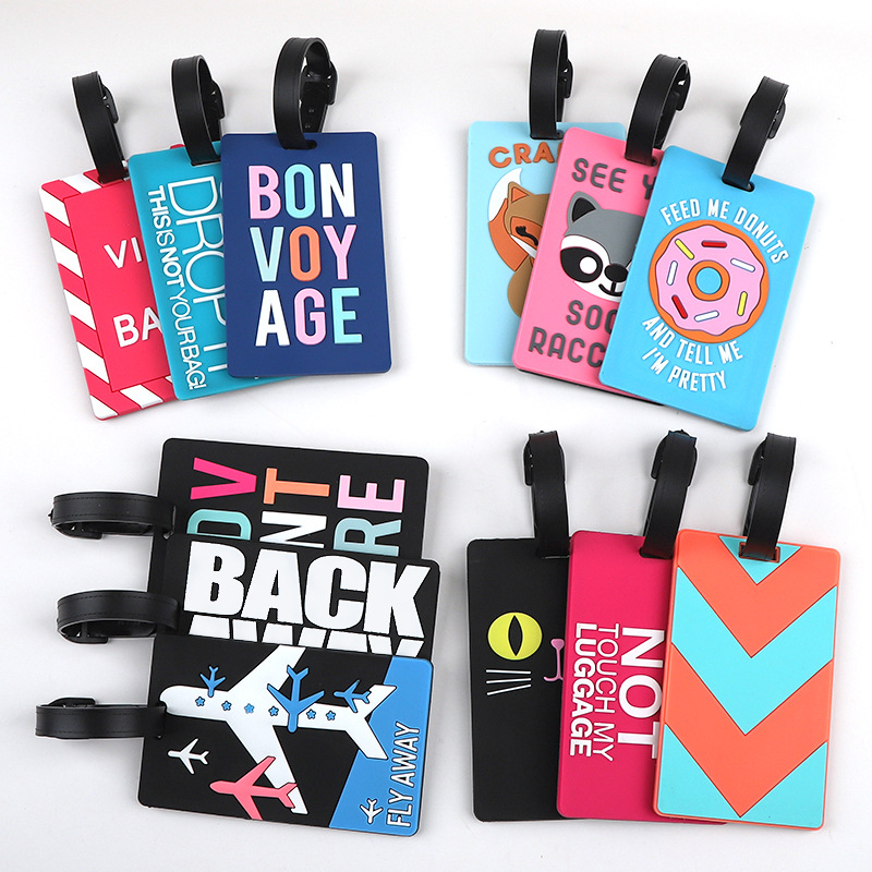Travel Accessories On Plane - 1pc Cartoon Animal PVC Luggage Tag