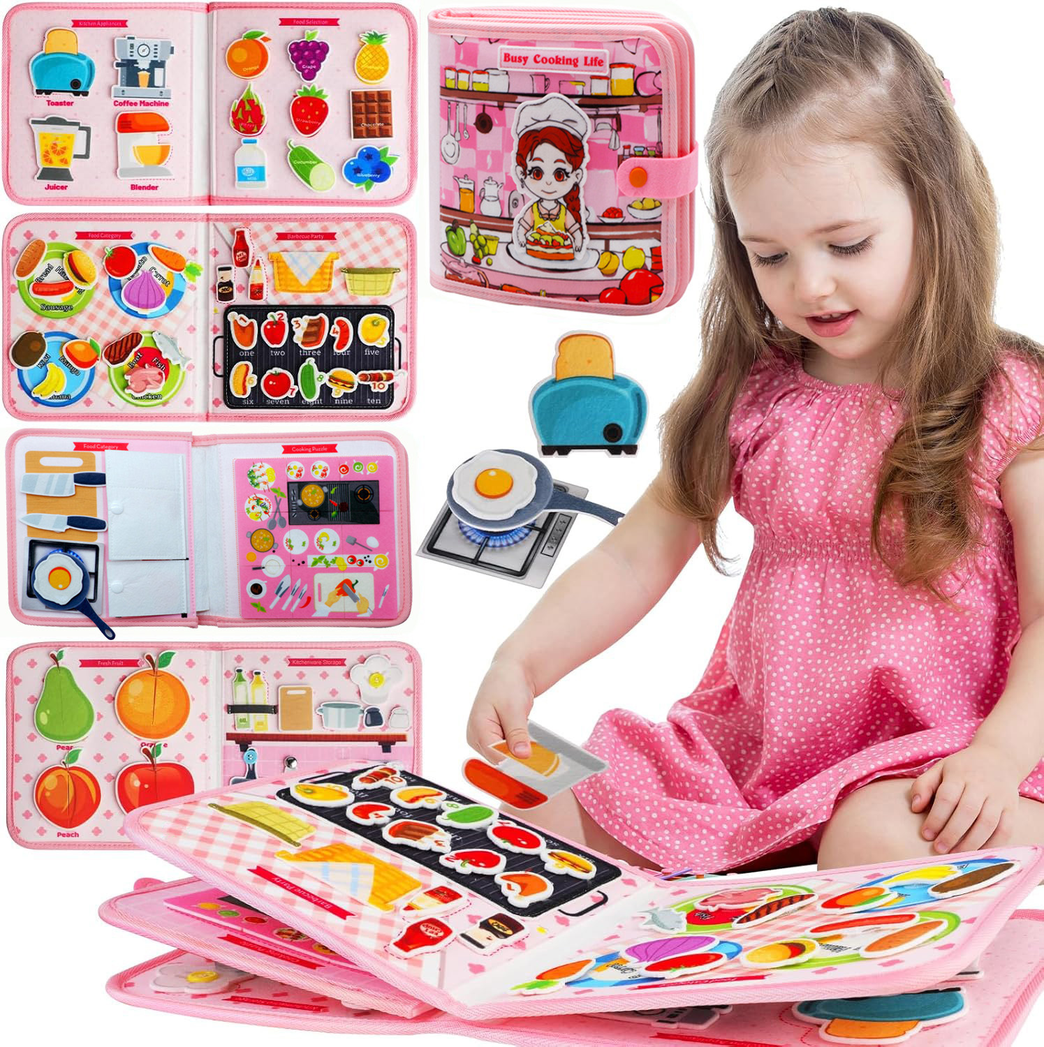 Travel Accessories For Toddlers - Toddler Busy Board Montessori Toys Busy