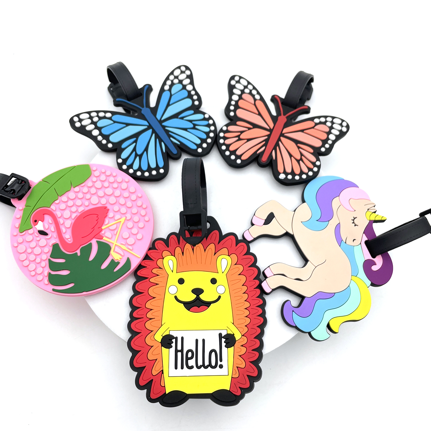 Travel Accessories On Plane - 1PC PVC Soft Rubber Luggage Tags