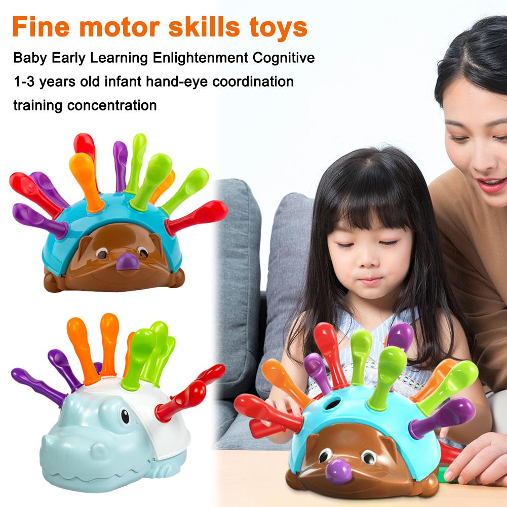 Travel Accessories For Toddlers - Children's Educational Puzzle Toy Sensory Hedgehog