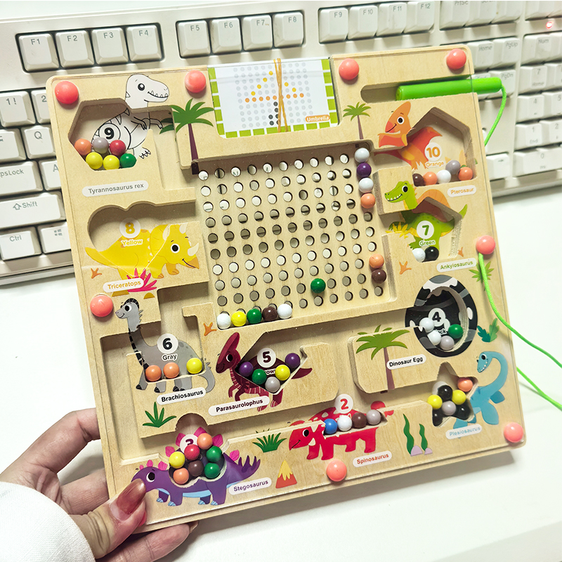 Travel Accessories For Toddlers - Magnetic Color and Number Maze Montessori