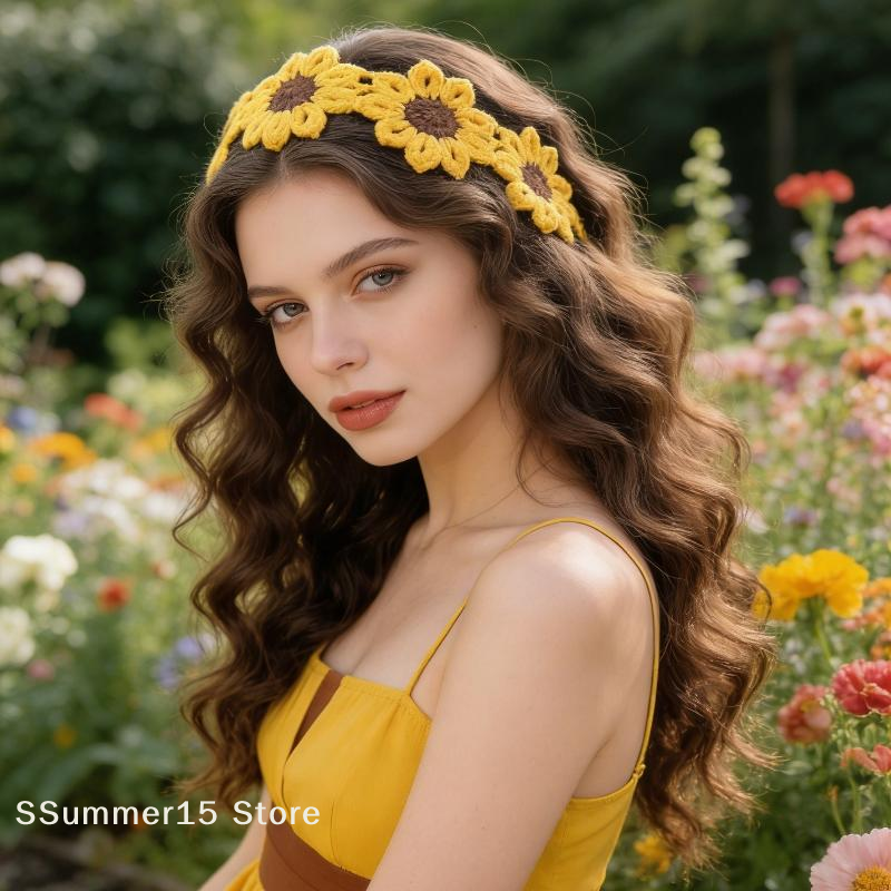 【R】Knitted Flower Headband Col - Travel Accessories Hawaii recension och pris