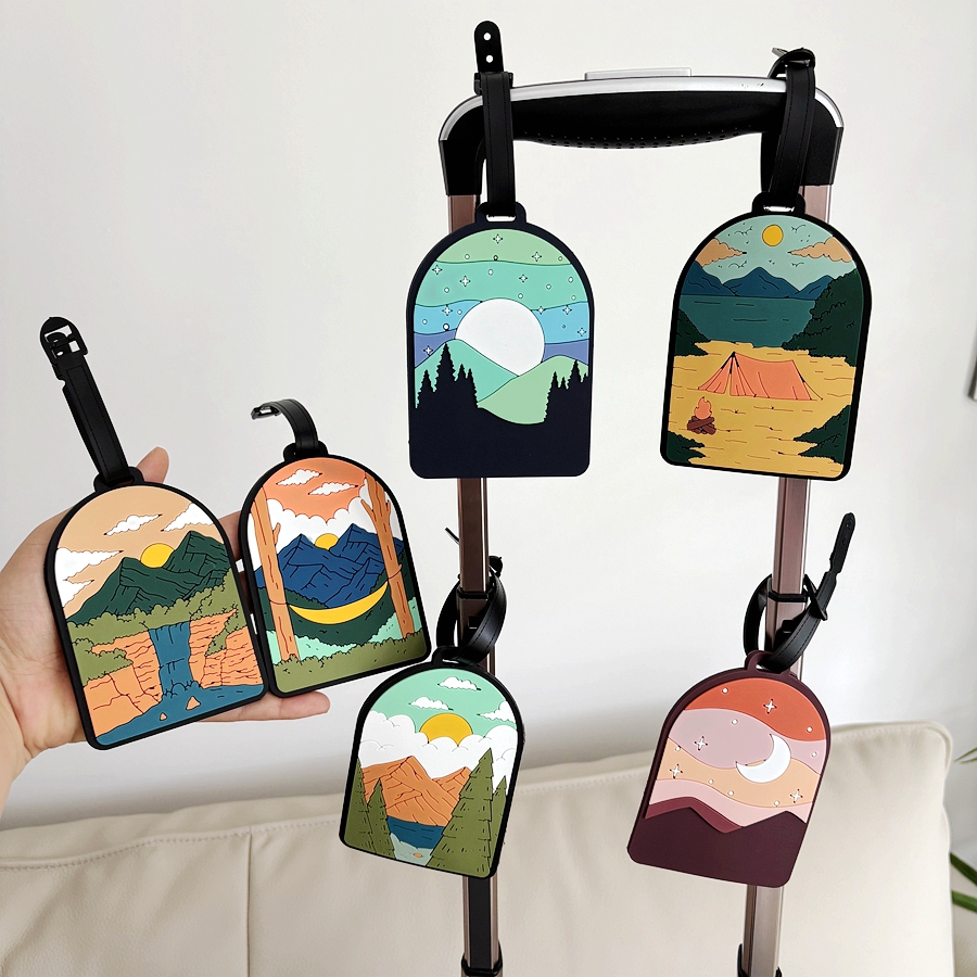 1/3/6pcs landscape luggage tag - Travel Accessories On Plane recension och pris