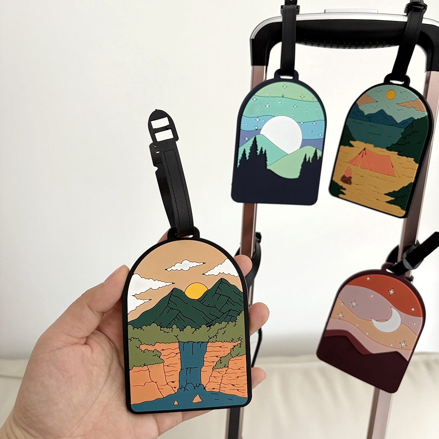 1/3/6pcs landscape luggage tag - Travel Accessories On Plane recension och pris