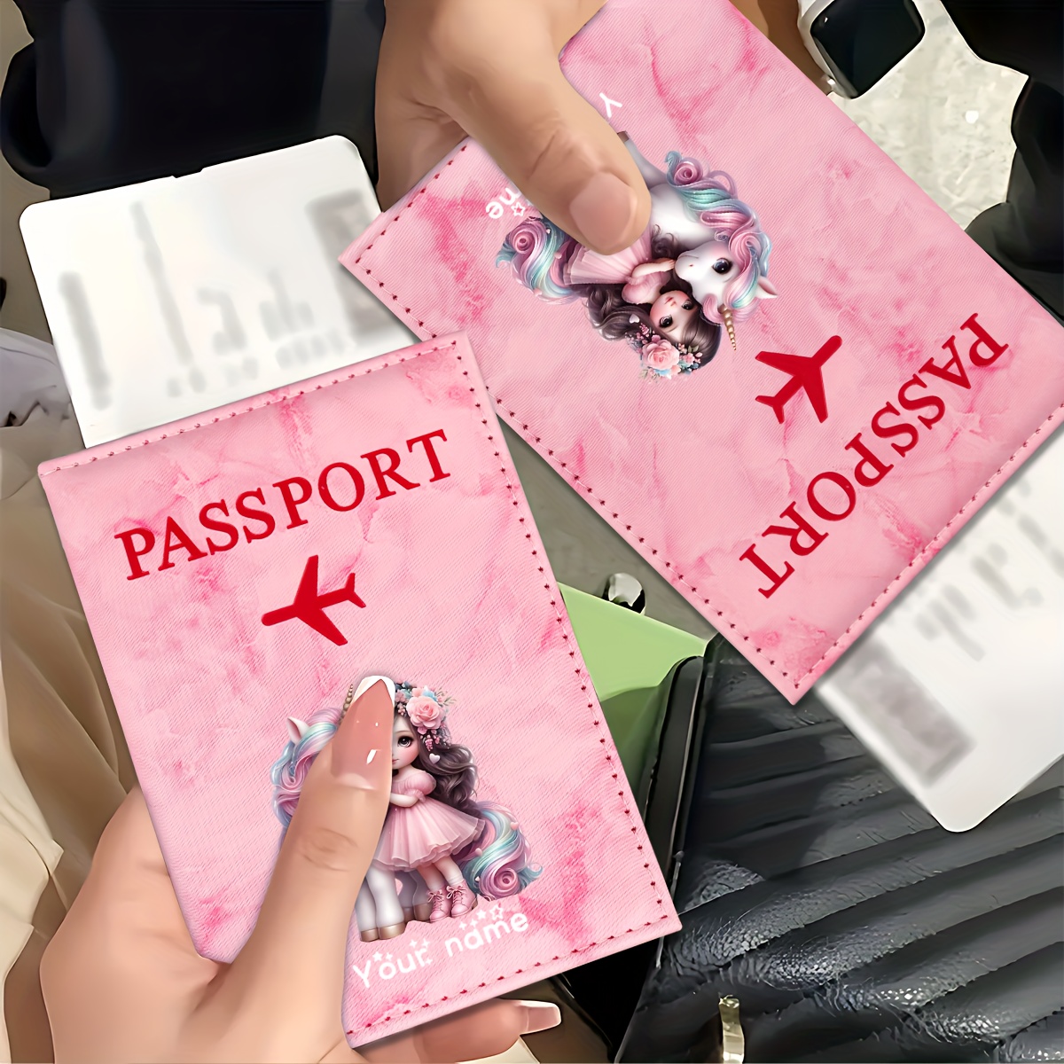 Unicorn Girl Pattern PU Passpo - Travel Accessories On Plane recension och pris