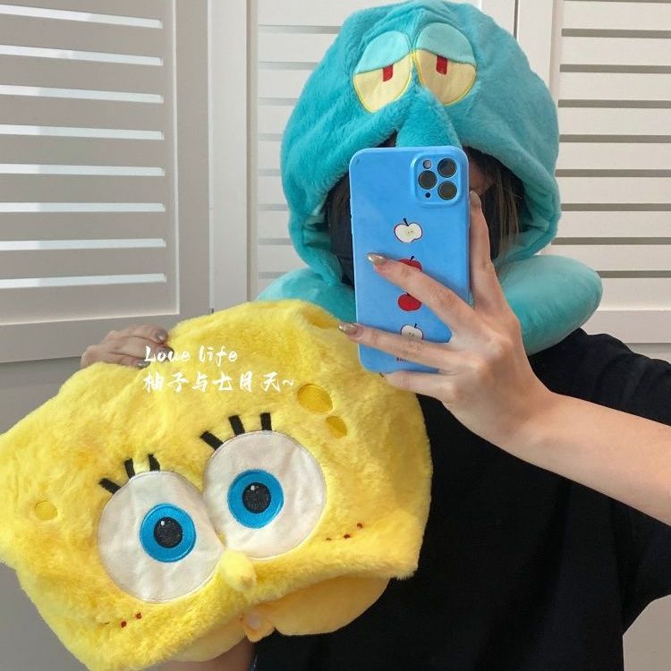 Kawaii Anime SpongeBob Hooded  - Travel Accessories Girly recension och pris