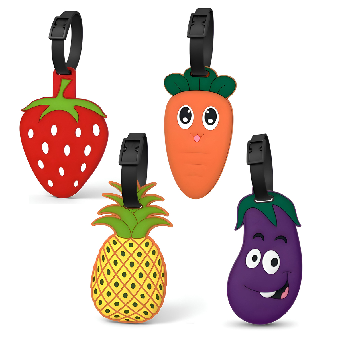Strawberry eggplant carrot pin - Travel Accessories On Plane recension och pris