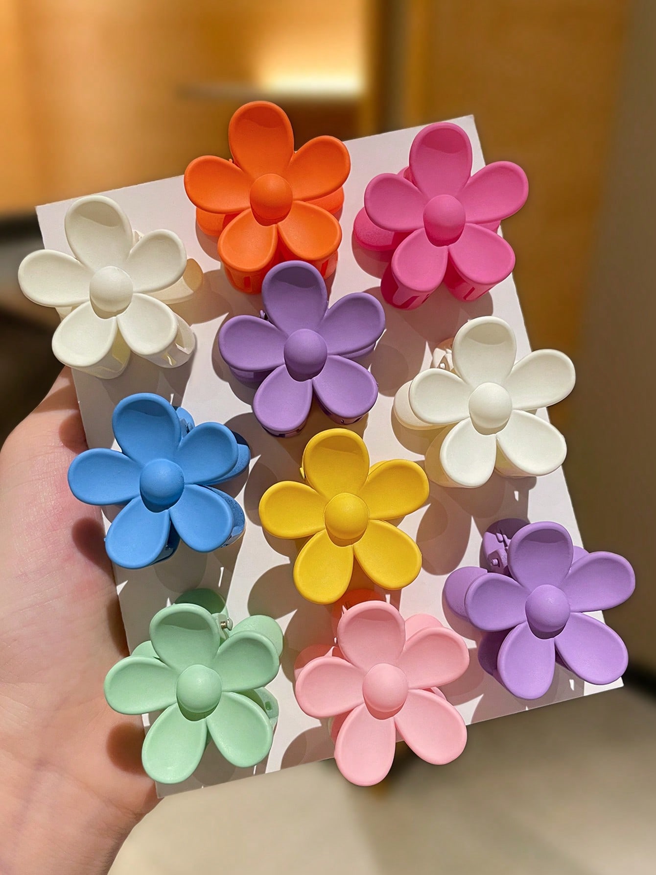 10pcs Colorful Matte Flower Ha - Travel Accessories Hawaii recension och pris
