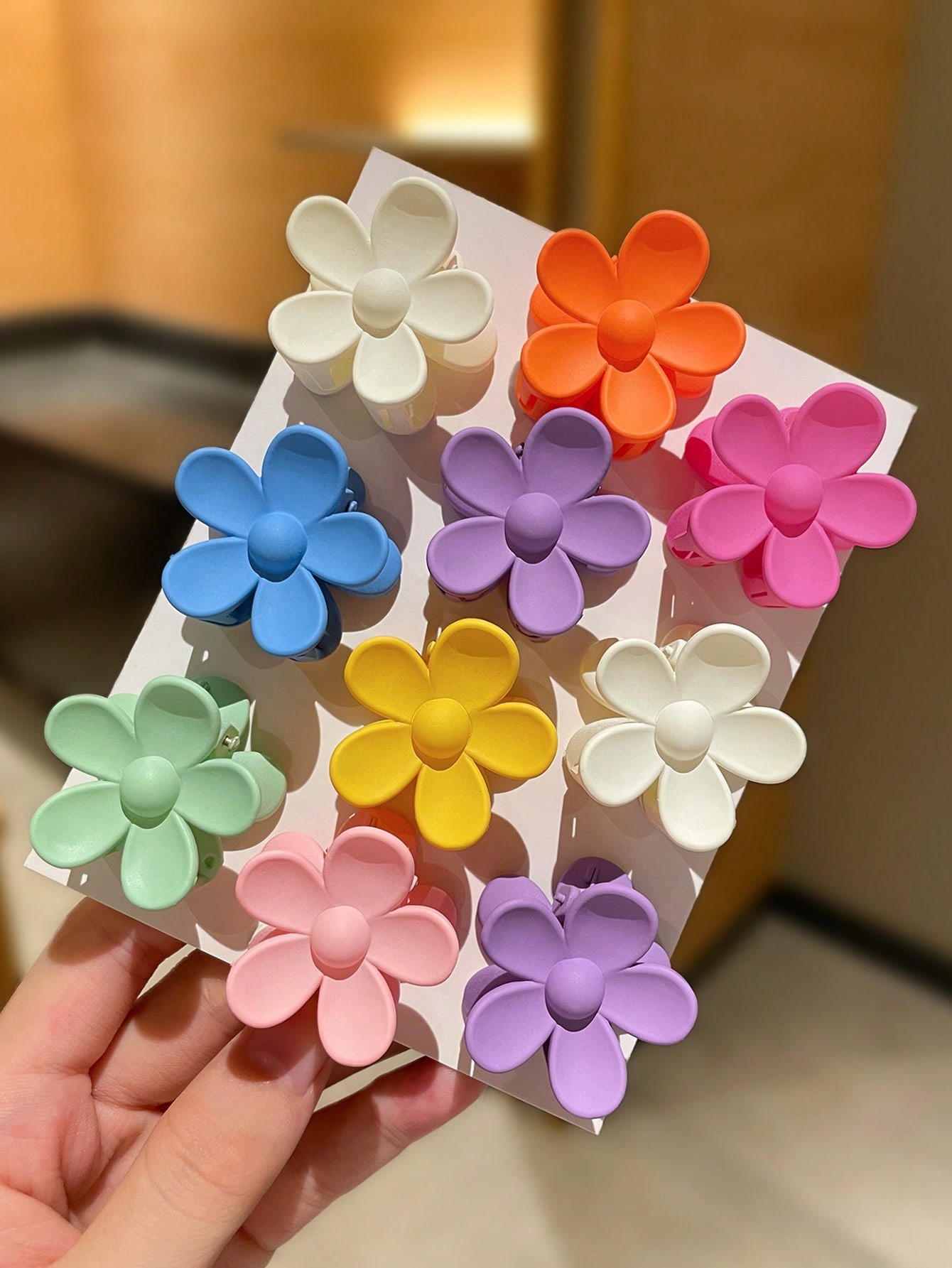10pcs Colorful Matte Flower Ha - Travel Accessories Hawaii recension och pris