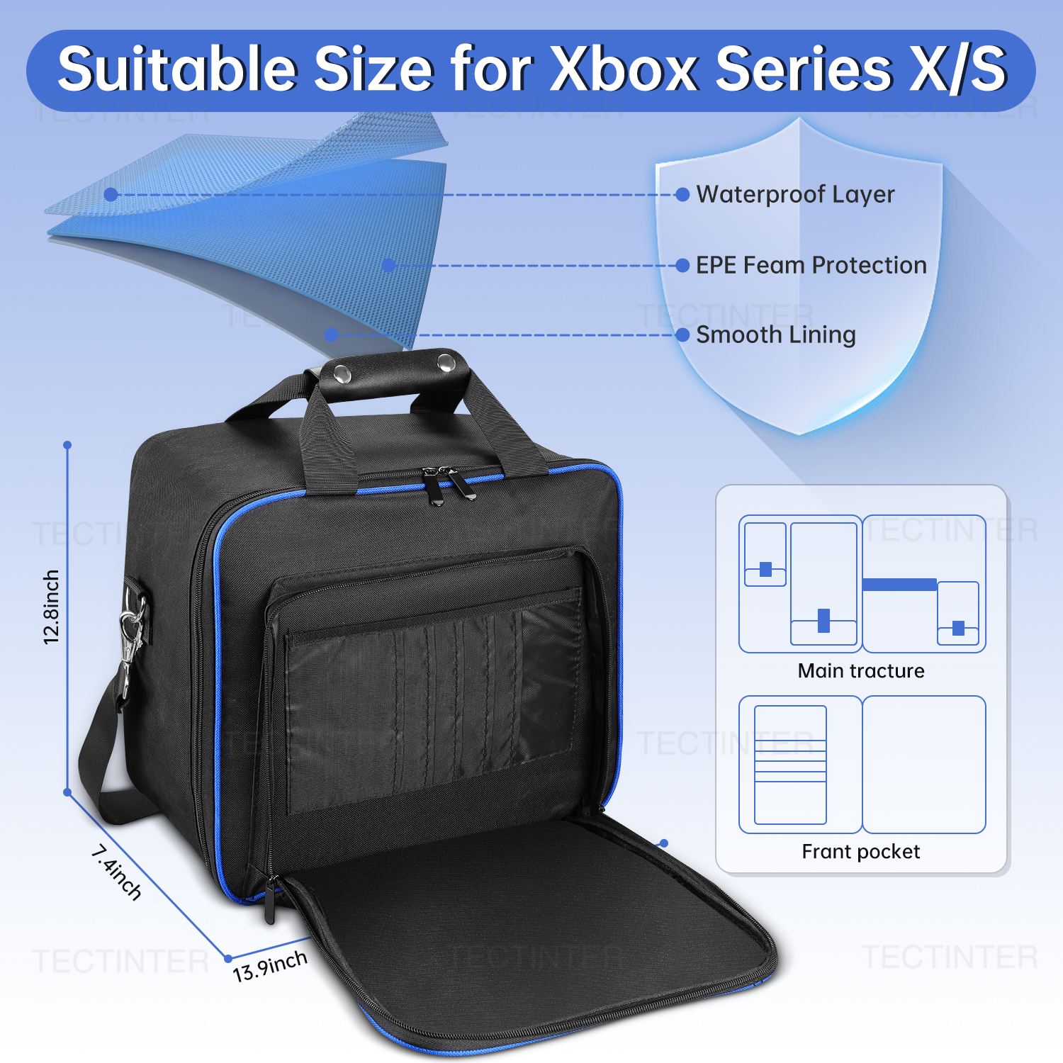 Carrying Case Storage Bag For  - Travel Bag Xbox Series S recension och pris