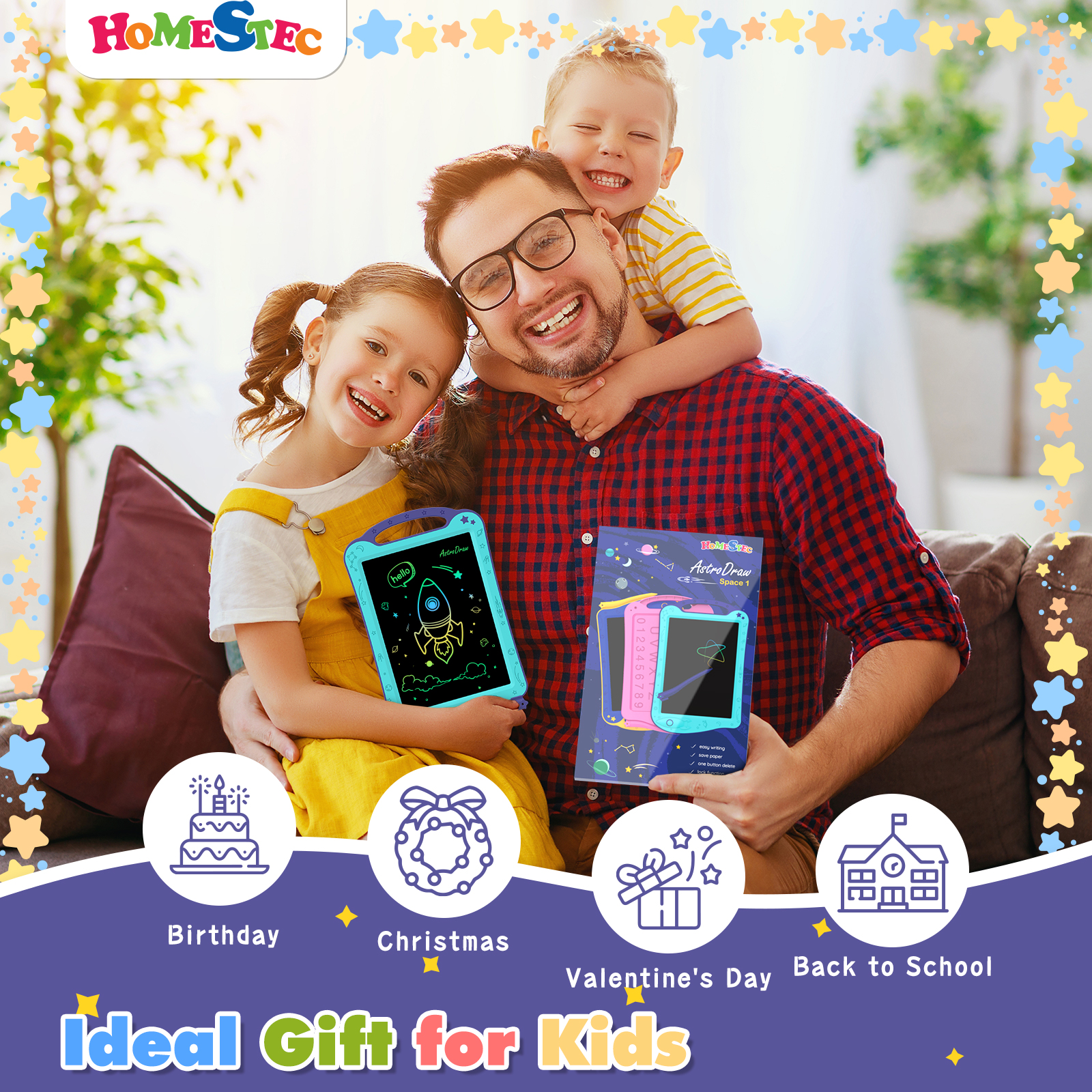AstroDraw Colored Drawing Tabl - Travel Accessories For Toddlers recension och pris