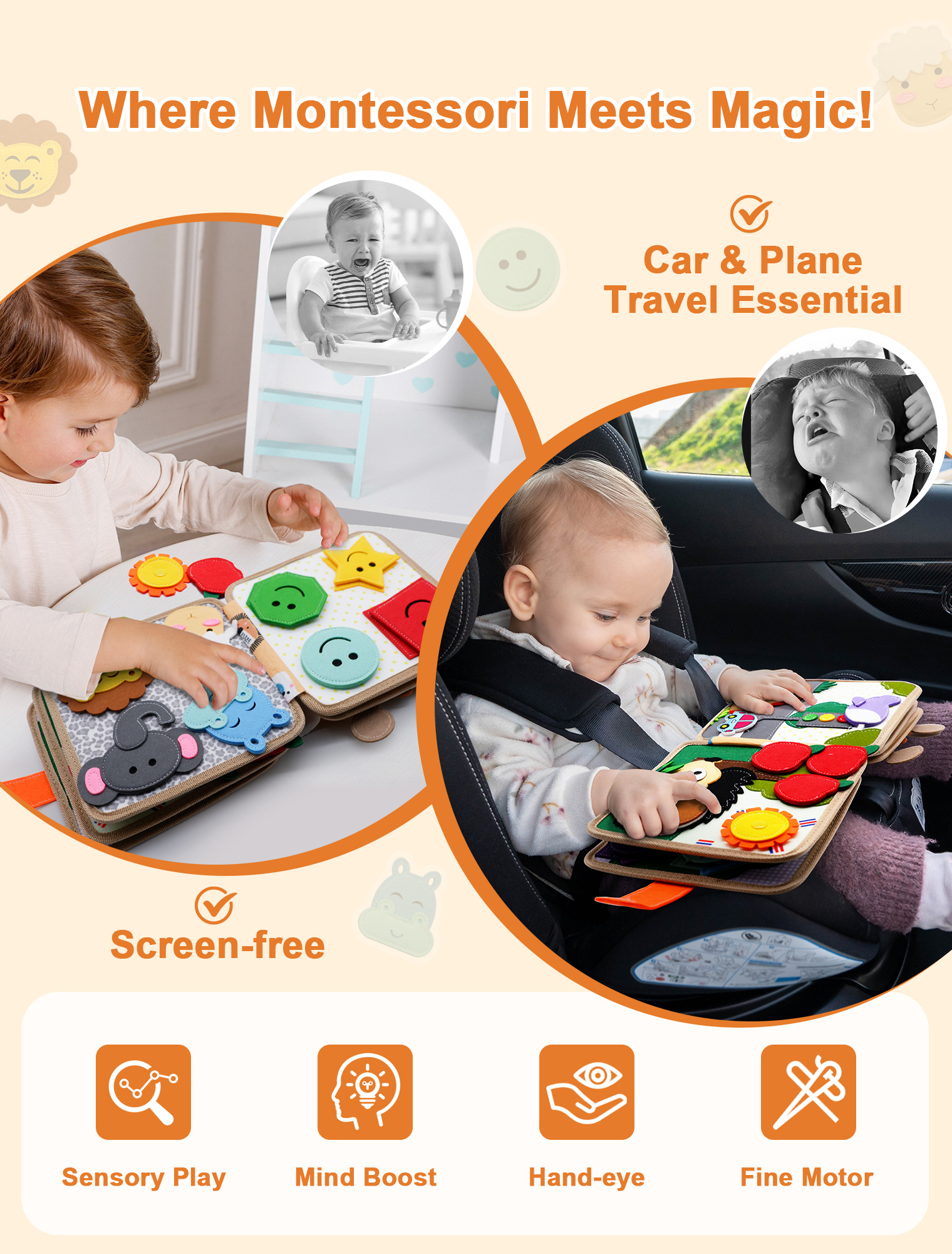 Montessori Busy Book for Toddl - Travel Accessories For Toddlers recension och pris