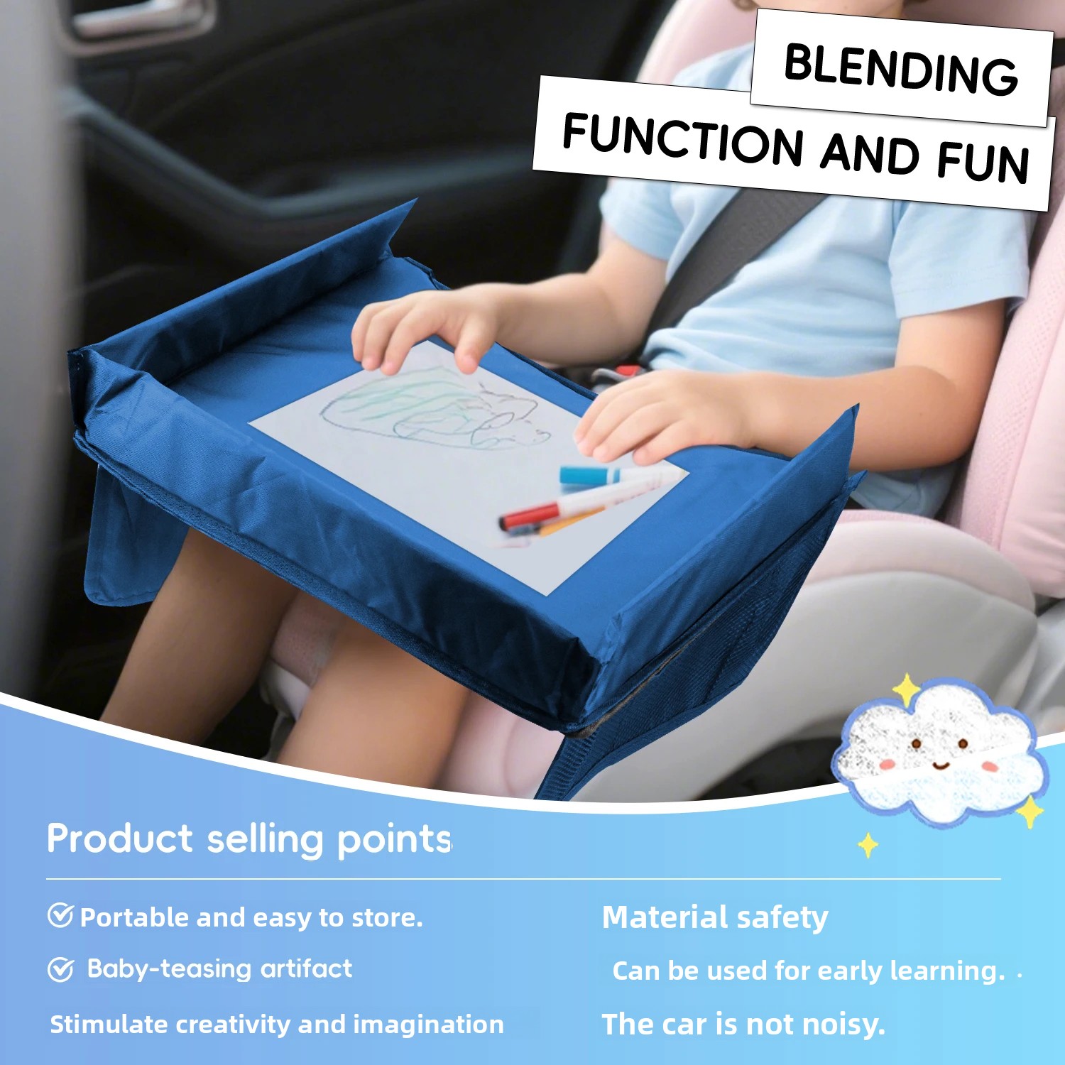 3-in-1 Kids Travel Tray with i - Travel Accessories For Toddlers recension och pris