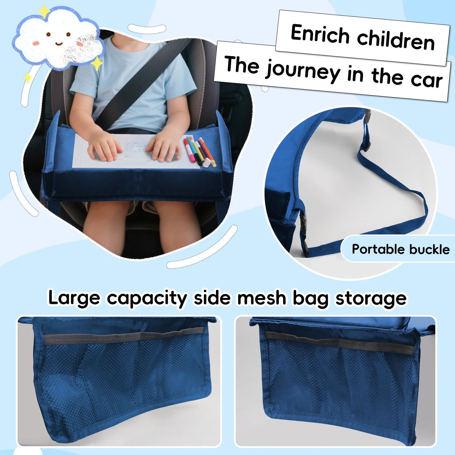 3-in-1 Kids Travel Tray with i - Travel Accessories For Toddlers recension och pris