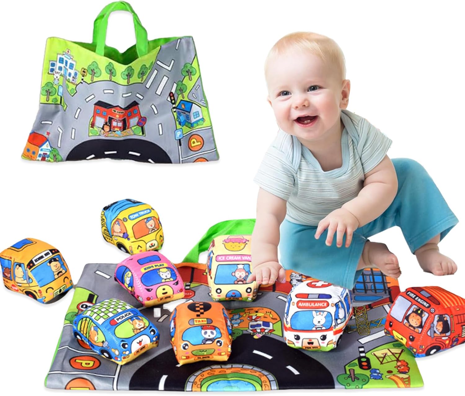 Soft Fabric Car Toy for Babies - Travel Accessories For Baby recension och pris