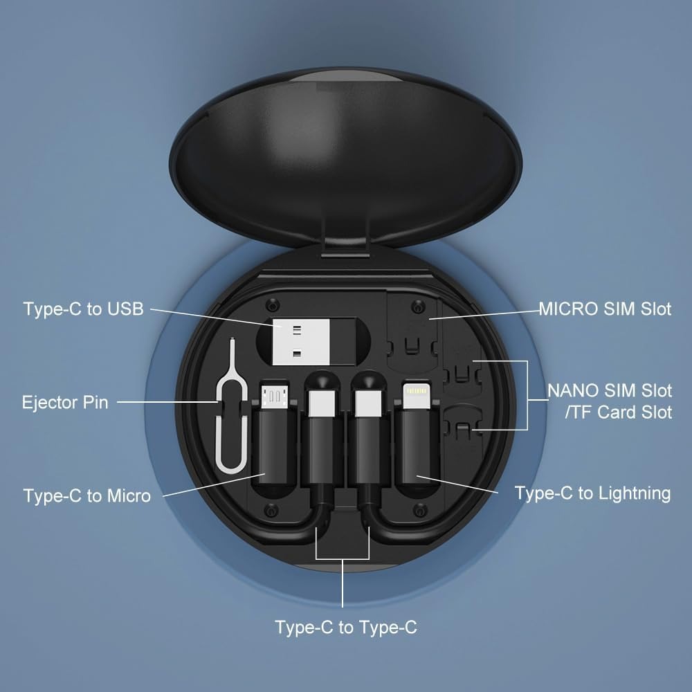 USB Adapter Kit, Travel Chargi - Sim Card Holder Case recension och pris