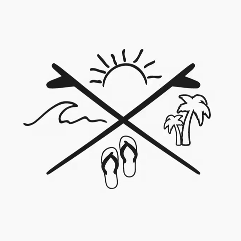 Summer Surf Vinyl Car Stickers - Travel Van Accessories recension och pris