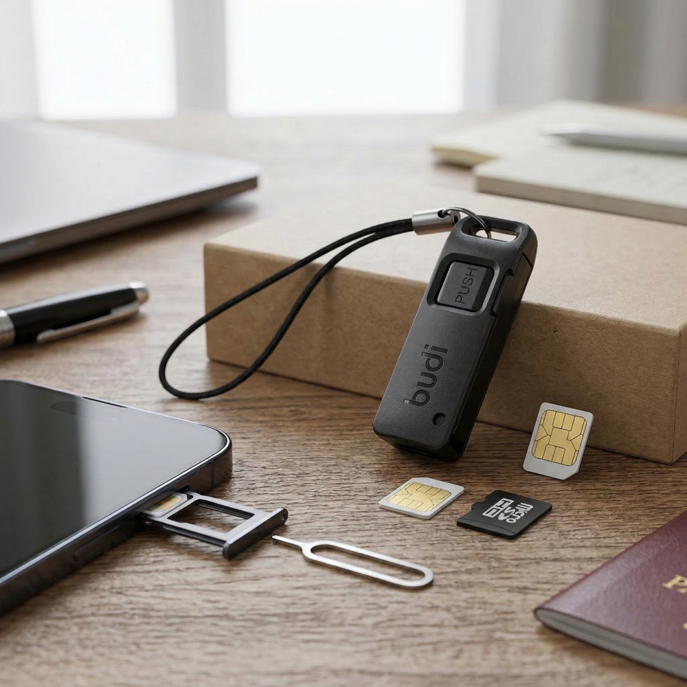 BUDI Anti-Lost SIM Card Eject  - Sim Card Holder Case recension och pris